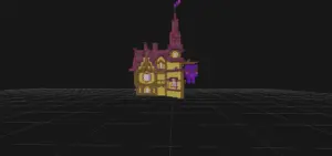 幻想中世纪建筑苋菜色小屋-投影工坊