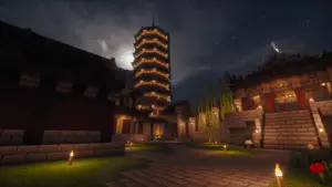 九层八角塔-投影工坊