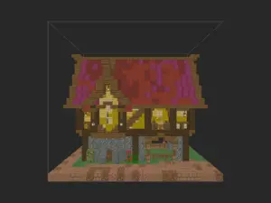 幻想中世纪牧马人小屋-投影工坊