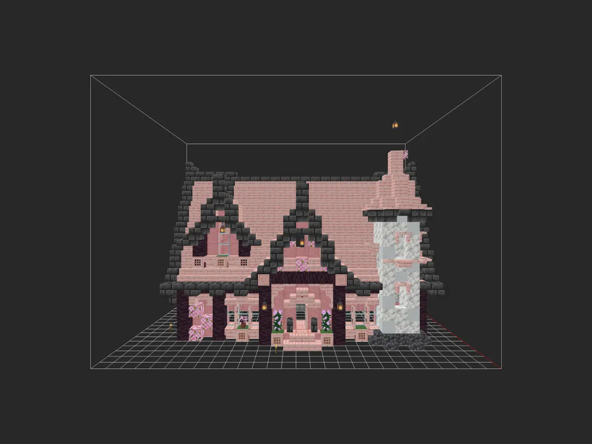 樱花风格自建小屋-投影工坊