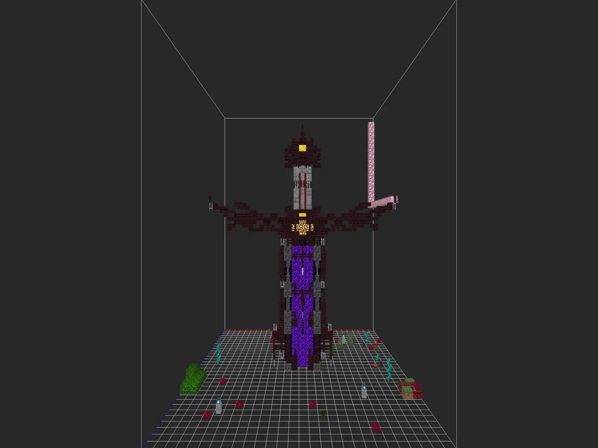 地狱门之剑，右上角的樱花木框架自行拆除-投影工坊