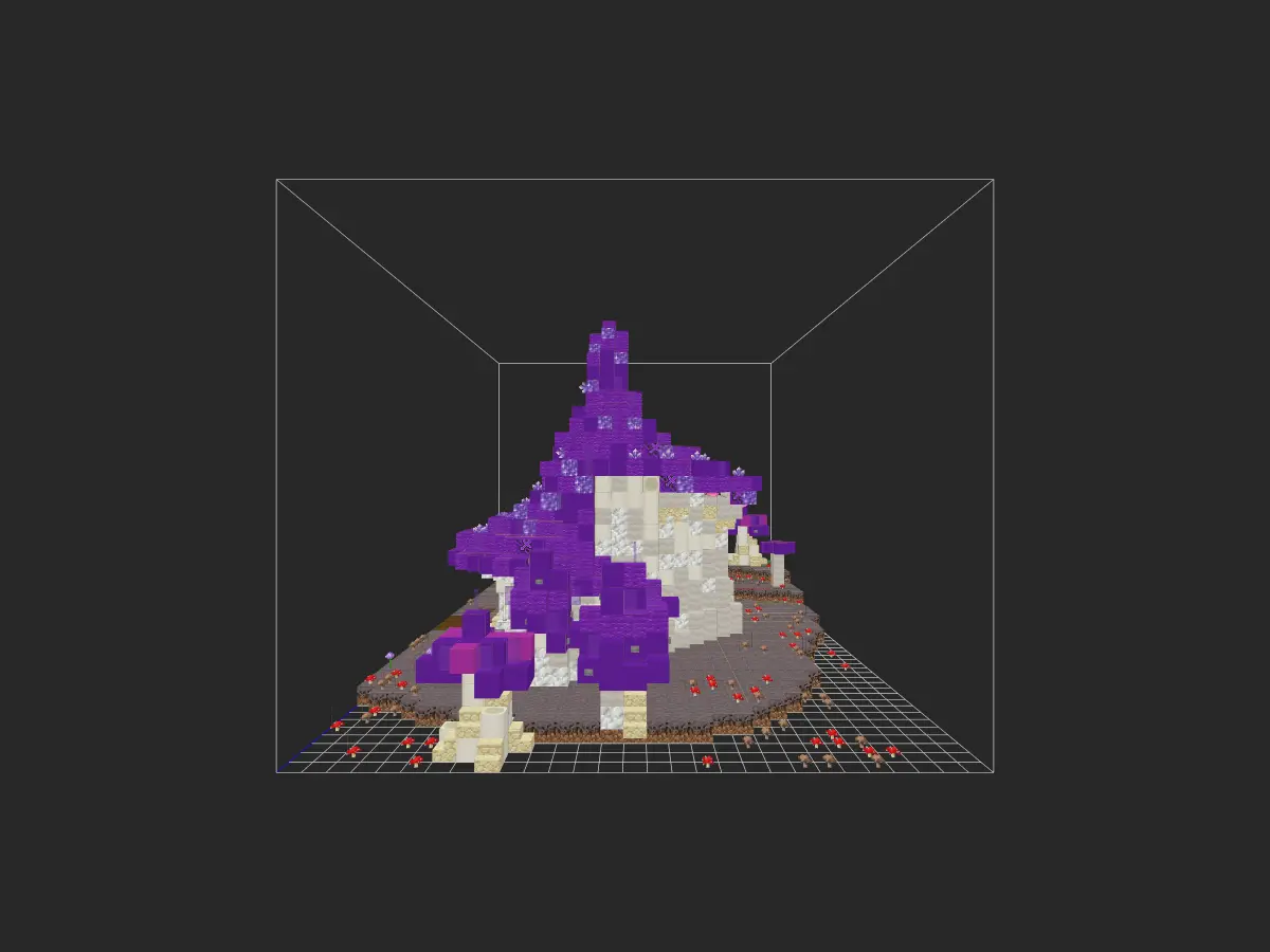 幻想中世纪建筑酿造蘑菇屋-投影工坊