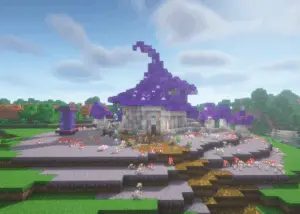 幻想中世纪建筑酿造蘑菇屋-投影工坊