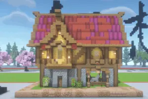 幻想中世纪建筑牧马人小屋-投影工坊