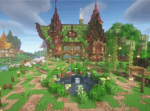 幻想中世纪建筑农场庄园-投影工坊