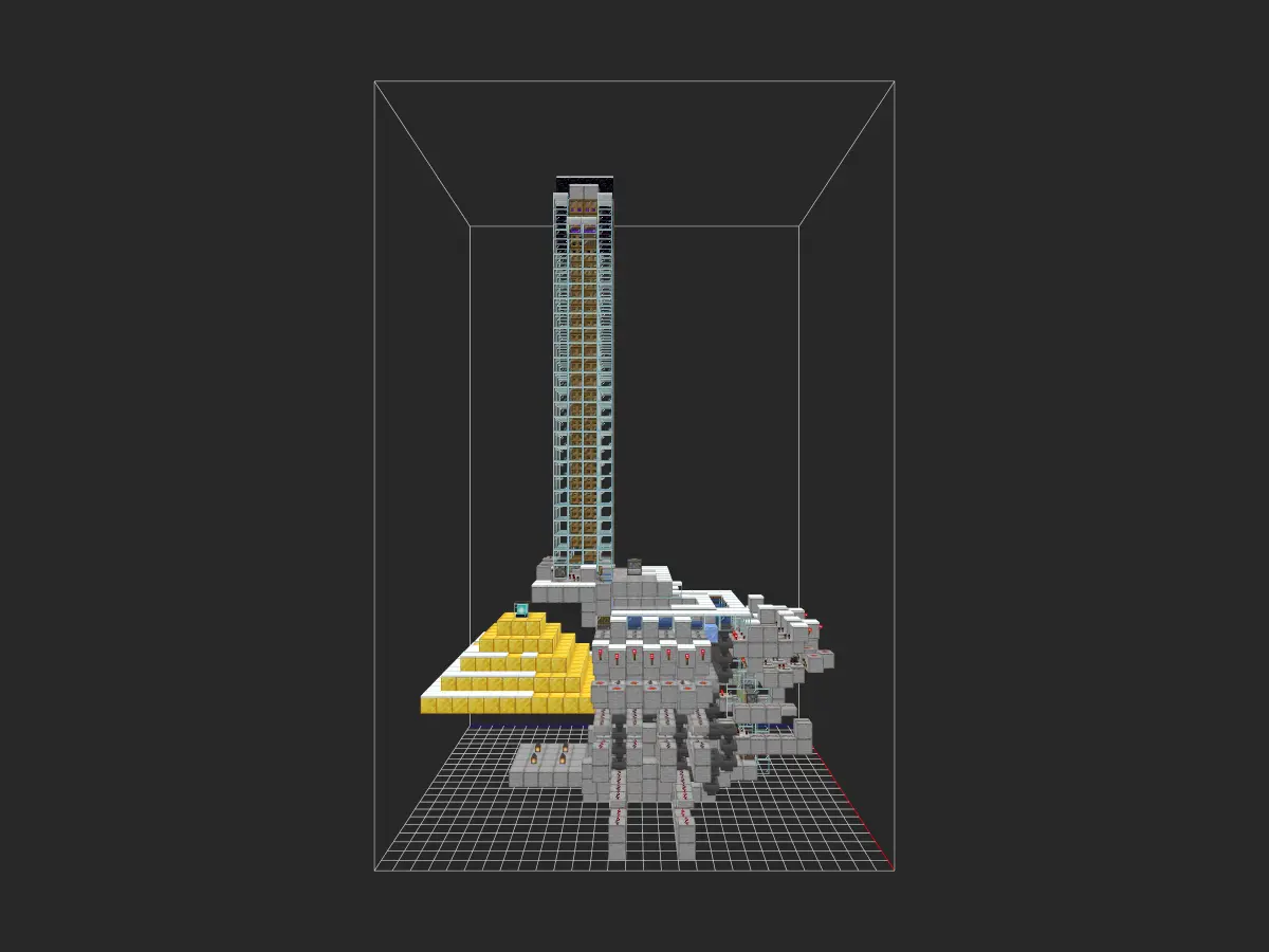 僵尸猪人塔收集合成一体(金块信标和雪片不用放)-投影工坊