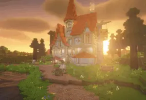 幻想中世纪建筑小黄鸭公寓-投影工坊