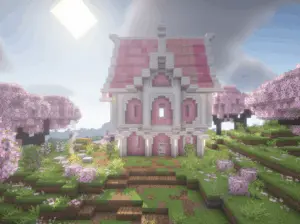 粉白色小屋-投影工坊