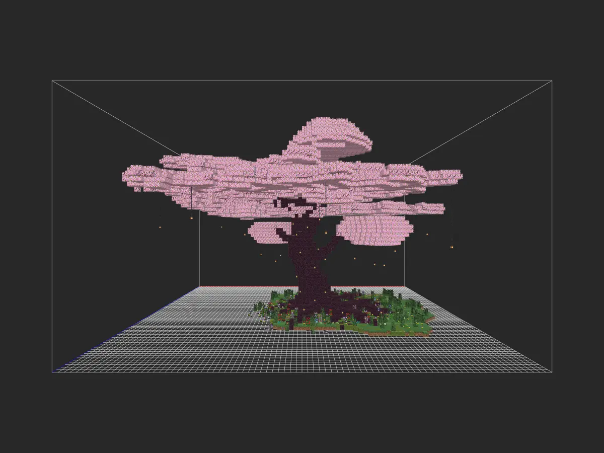 中型“樱花树”（苦情树）-投影工坊