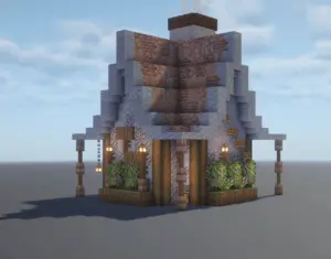 中世纪生电外包[开荒刷石机] 质感石头屋-投影工坊