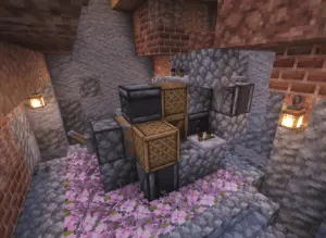 中世纪生电外包[开荒刷石机] 质感石头屋-投影工坊