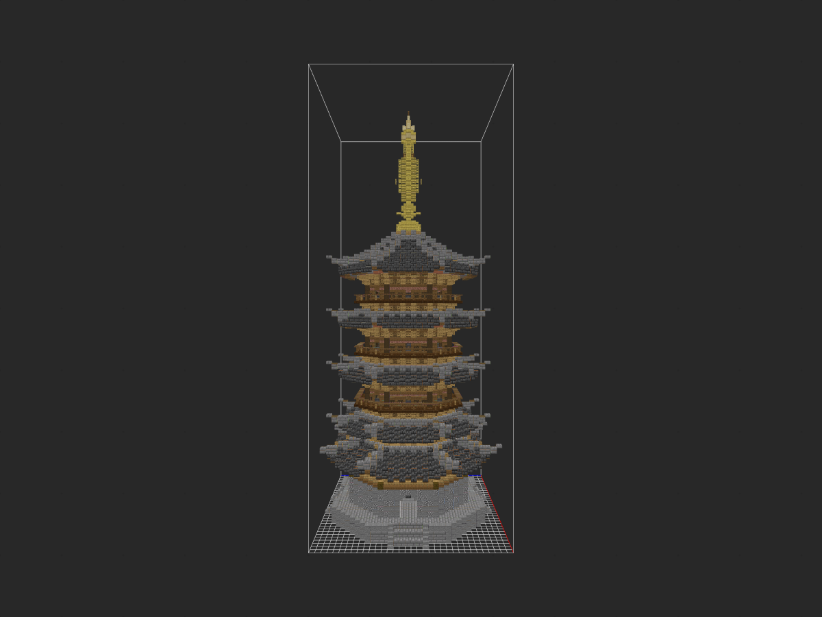 我的世界古风八角楼（无内饰，自行设计添加）-投影工坊